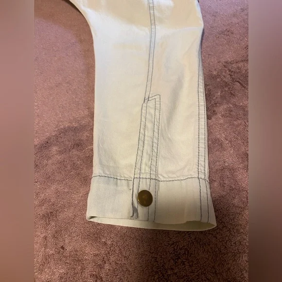 FOREVER 21 Oversized Light Faded Blue Denim Jean Jacket M-L - Picture 9 of 11